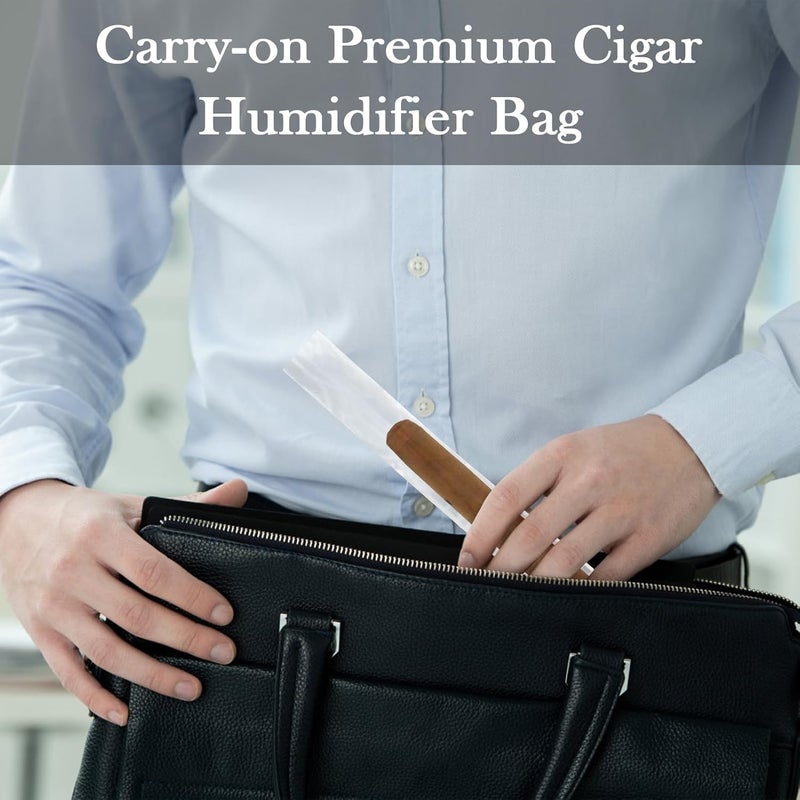 OGABEL Cigar Bags Cellophane 50pcs,Cigar Cellophane Humidor Bag For Cigar Ring diameter 52-56, 9.4” x 0.78” Reusable Travel Cigar Storage Bags,Portable Cigar Storage Bags for Storing Packing Cigars - Image 3